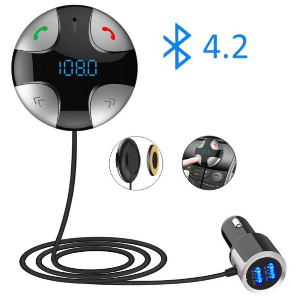 

bluetooth fm transmitter car kit car wireless mp3 player handssupport tf card dual usb charger bluetooth 4.2