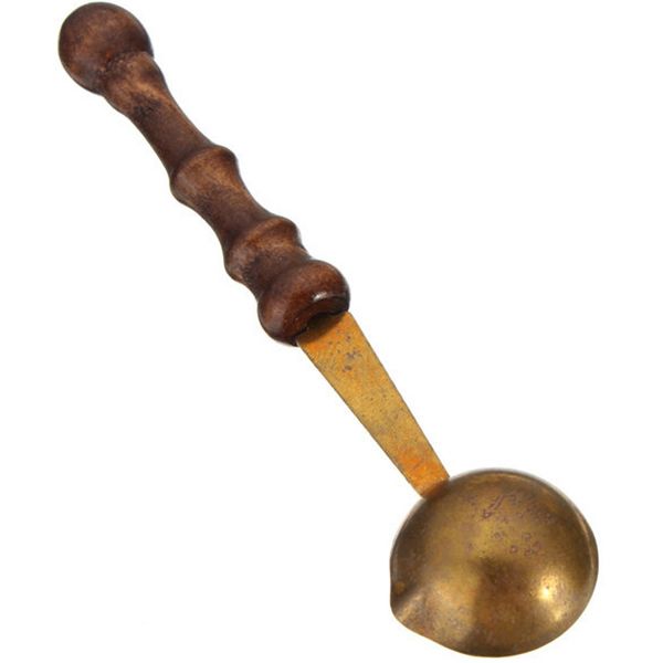 

1.5ml vintage wood handle anti-stamp seal sealing wax brass spoon wax spoon