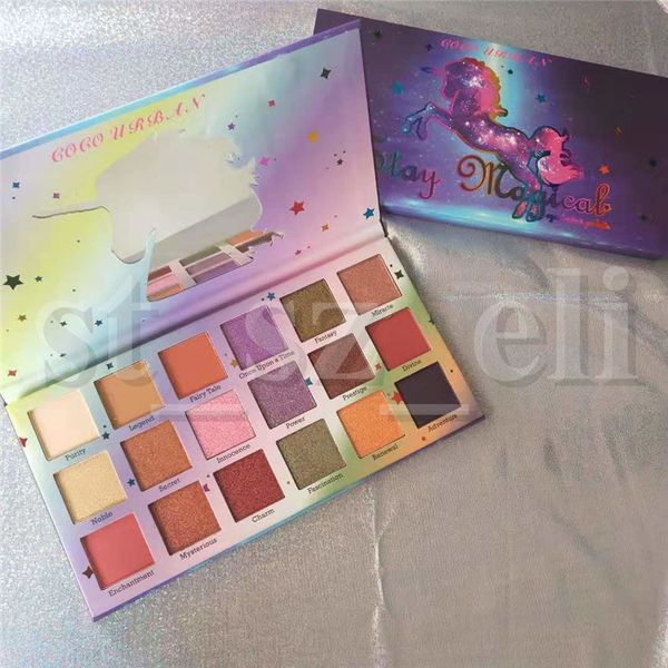 

coco urban eye makeup matte shimmer eyeshadow palette preseed pigment stay magical 18 colors eye shadow palette