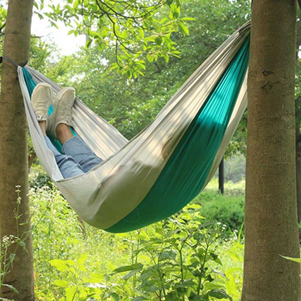 

double person hammock swing picnic explore strong hanging bed hike camp field survival 100kg outdoor sport tent