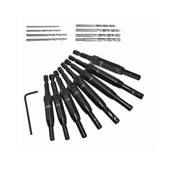 

1 set center drill bit doors self centering hinge tapper core hole puncher 448a