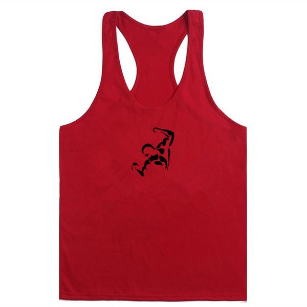 

cotton gym tank men sleeveless tank for boys bodybuilding clothing undershirt fitness stringer running vest ing, Black;blue