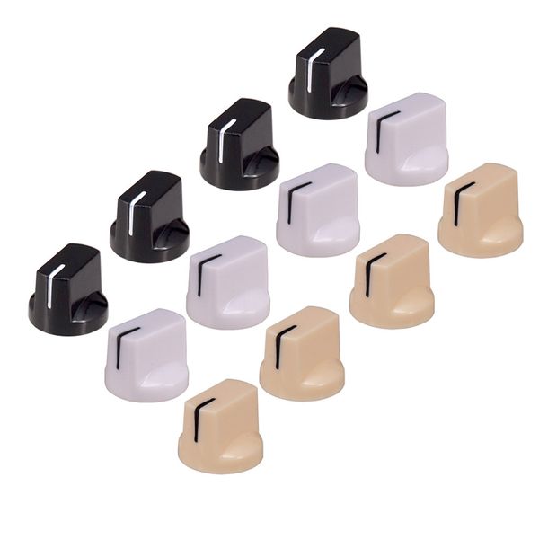 

12pcs volume control knobs, potentiometer caps for electric guitar, 3 colors