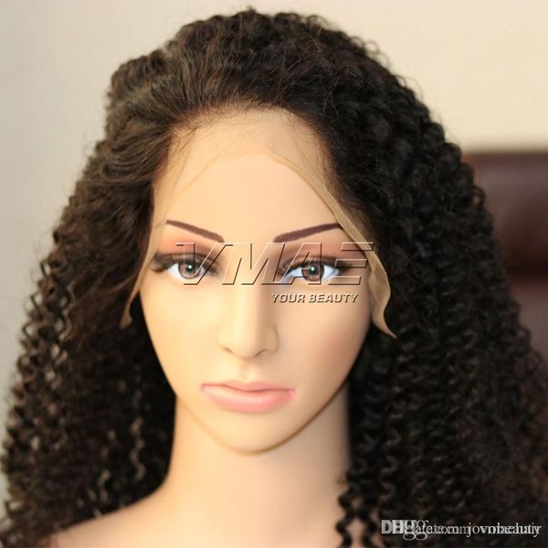4a Afro Kinky Curly Lace Frontal Human Hair Wigs 8 18 Inch Natural