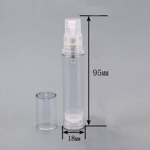 

10ml vacuum lotion bottle clear airless vacuum pump empty refillable bottles cream cosmetic cream liquid 1/3 oz package bottles