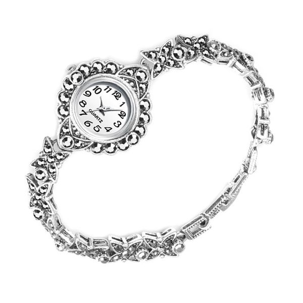 

2019 women quartz watch fashion casual ladies watch female quartz antique silver bracelet crystal diamond for women clock, Slivery;brown