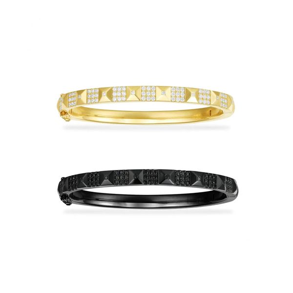 

fashion 925 sterling silver copy 1: 1 copy, white geometric black geometric cuffs, ladies monaco jewelry, gifts