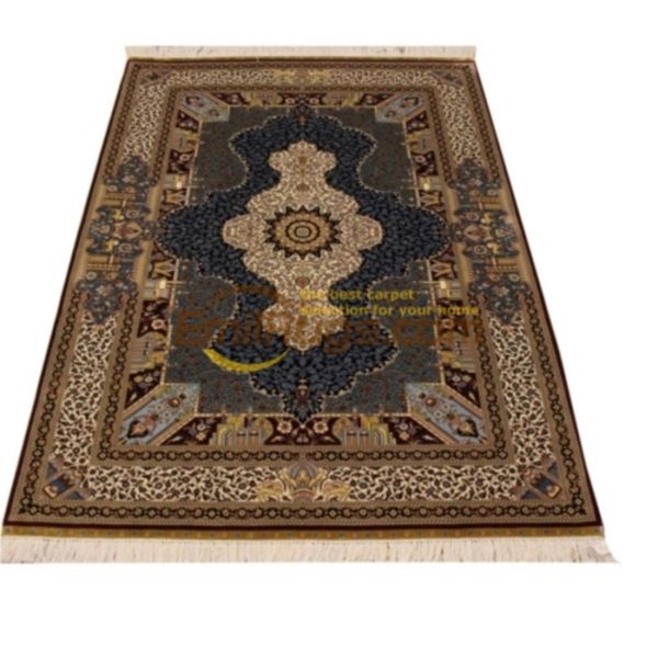 

oversize handmade oriental rugs pure silk medallion persian home carpet