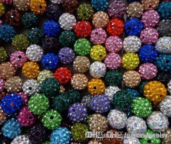 

hotsale 10 мм 300 шт./лот смешанный многоцветный кристалл кристалл бисера браслет ожерелье бусины.горячая прокладка бусины много!горный хрус, Crystal