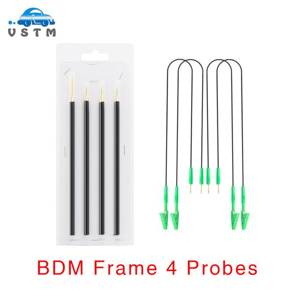 

vstm 4pcs/set probe pens 4pcs pins with connect cable replacement led bdm frame obd2 programming for ktag/kess ecu board