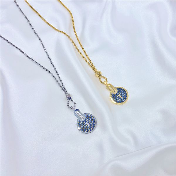 

earrings & necklace stainless steel jewelry round pendant long chain sweater party birthday gift accessories wholesale, Silver