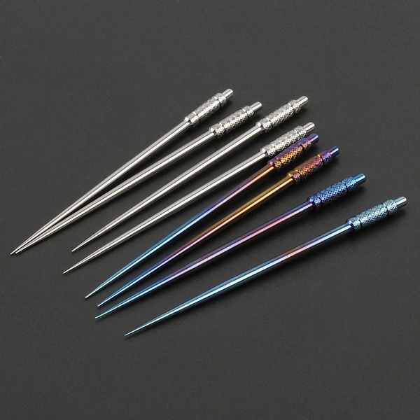 

1pcs rust portable titanium outdoor exquisite toothpick edc camping tool
