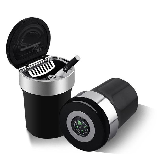 

universal car compass ashtray with led light