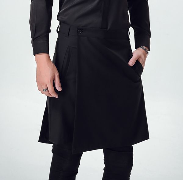 

2019 new korean version of the trousers fashion tide section skirt trophy harem pants men and women with paragraph, Black
