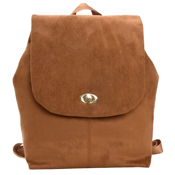 

backpack large capacity fashion shoulders bagpack women suede shoulder bag backpack student messenger school bag travel #r10