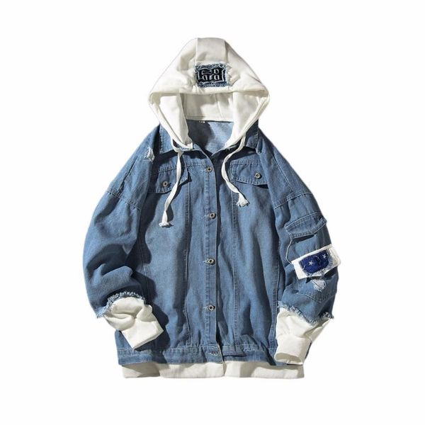 

джинсовая куртка 5xl сыпучие синий мода мужской caps new youth повседневный moownuc outerwear мужчины ребро рукава весна осень пальто mwc fy, Black;brown