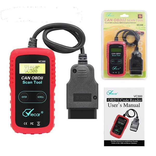 Automotive OBD2 Code Reader OBD2 Scanner Carro Verifique a ferramenta de diagnóstico de falha do motor VC300 VC300 Ferramenta de diagnóstico móvel Auto