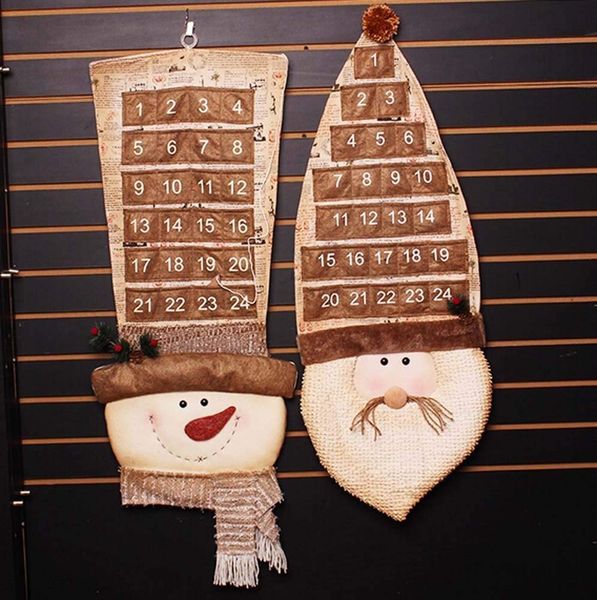 

funnybunny lovely christmas ornaments countdown calendar christmas eve gift calendar pendant snowman santa claus