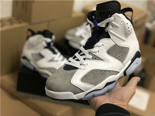 

new release 6 flint grey basketball shoes white black infrared 23 dark concord men 6s sneakers ci3125-100 with box size 40-46