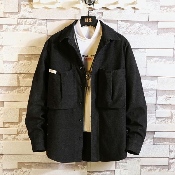 

jaycosin men autumn jackets new large pocket long sleeve pure coat men outfit fashion biker design jacket dropshipping 103#, Black;brown