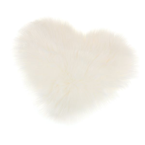

40x50cm shaggy heart shape area rug floor carpet mat cushion pad