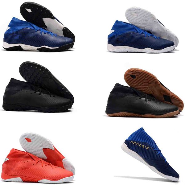 

2019 new mens soccer shoes nemeziz 19.3 laceless fg high ankle soccer cleats nemeziz messi 19.3 football boots outdoor scarpe da calcio red