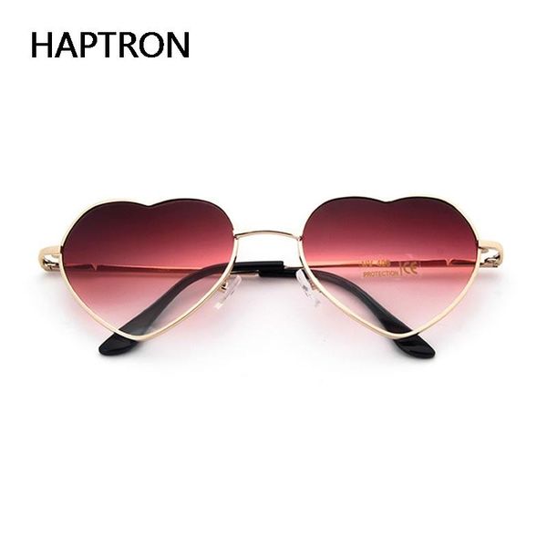

haptron fashion heart shaped sunglasses women metal clear red lens glasses fashion heart sun glasses mirror oculos de sol vhatq