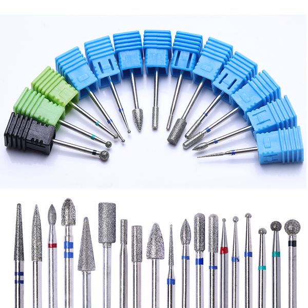 

19 type 3/32'' nail drill bit milling manicure machine cutter electric grinding tool pedicure nail art drill file