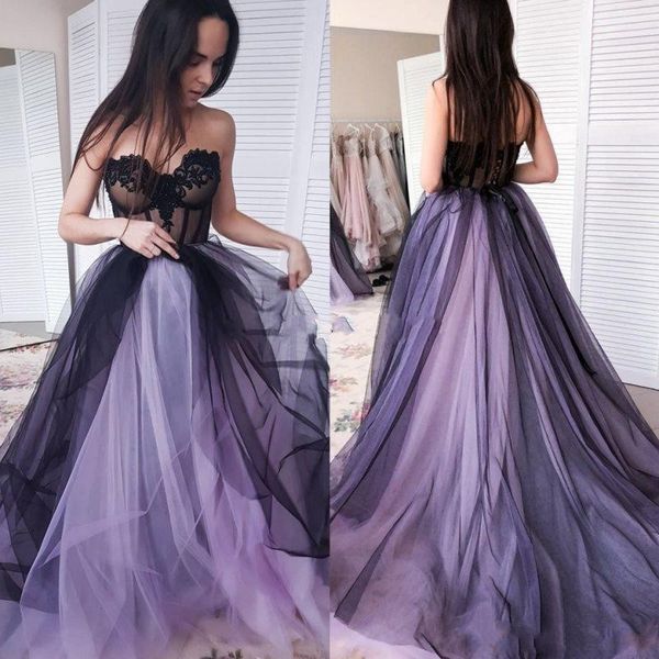 

purple plus size prom dresses 2019 with applique sweetheart backless evening gowns for sweet 16 robe de mariée bridesmaid dress