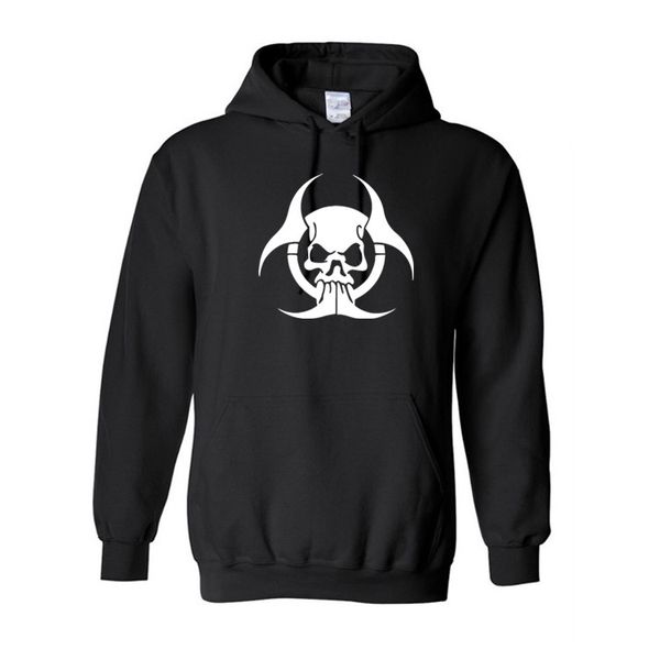 

male hoodie printing biohazard zombie print anime fashion streetwear fitness men's sportswear hoodies, Black