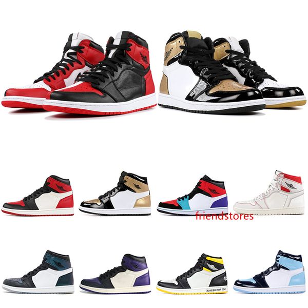 

1 bred toe mens basketball shoes court purple triple white not for resale pine green mens sneakers sports shoes