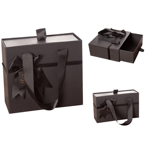 

3 sizes cardboard paper gift box diy drawer gift bag alentine's day engagements wedding favor delicate drawer box presents