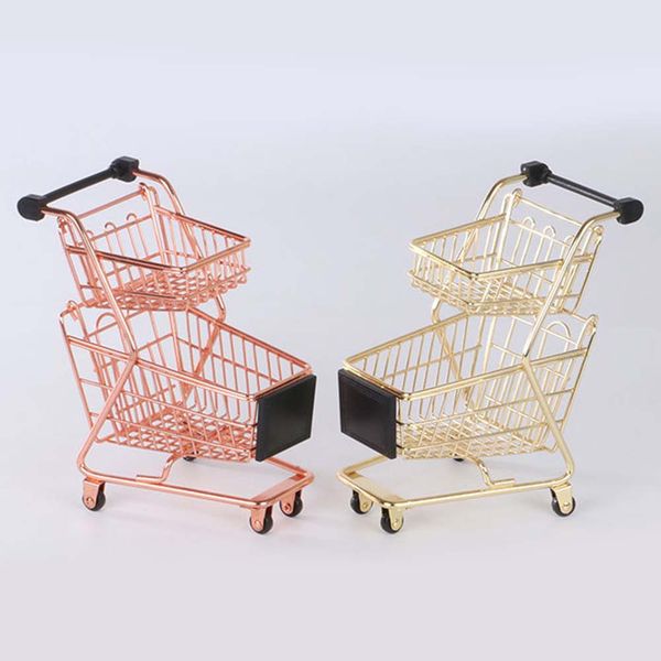 

двухэтажный мини-симуляция супермаркет handcart корзина модель хранение игрушки таблица новизна украшение дети разыгрывают спектакли игрушка
