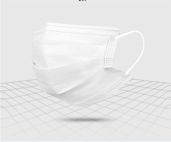 

маски ежедневной необходимость одноразовая famask 3 слоя non woven ткань stock face mask white готов к отправке