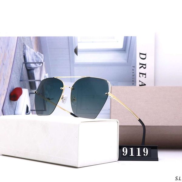 

mens sunglasses designer sunglasses man womens fashion goggle glasses uv400 d letters 9119 5 color option with box, White;black