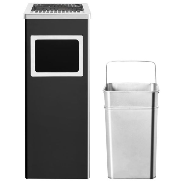 

trash can с пепельницей отель 36 l сталь черный сад наборы