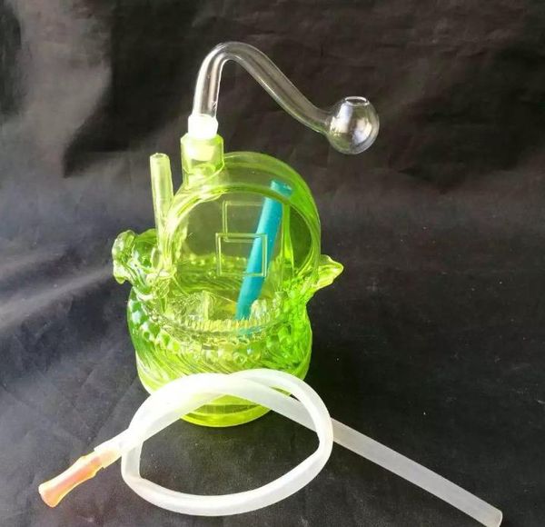 Accessori per bong in vetro narghilè anatra bicolore, tubi per fumatori in vetro colorati mini multi-colori Tubi per tubi Miglior tubo in vetro per cucchiai