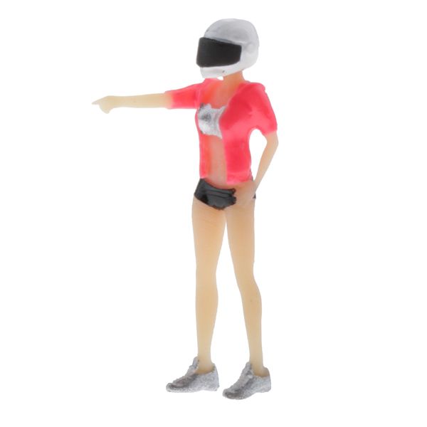 

1:64 scene helmet girl scenario model set children toy