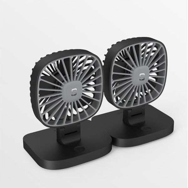 

double head fan guide cars fan usb small cooler 12v car 24v large truck van car