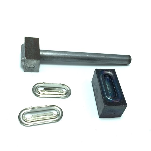 

1 inch (25mm) oval grommet tool, oval eyelet tool, grommer eyelet setter, setting tools, Black