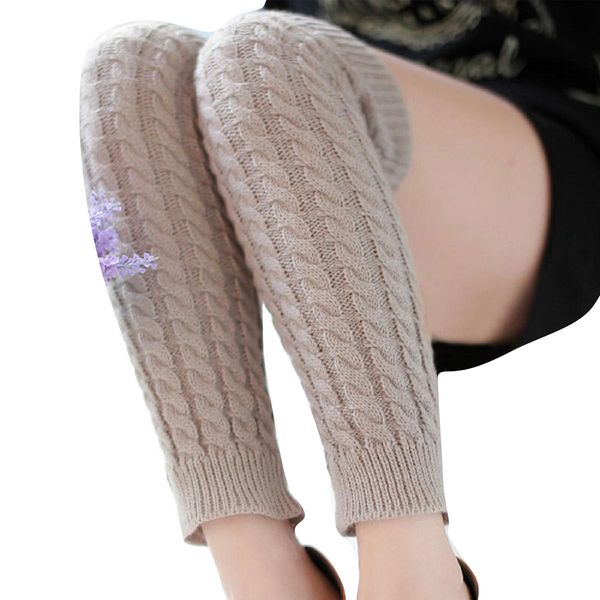 

amazing fashion women winter warm leg warmers knitted scoks crochet long boots socks new arrival calcetines #38, Black;white