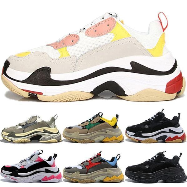 

fashion triple s 17fw sneakers for men women casual shoes vintage kanye west old grandpa trainer sneaker fashion shoes eur 36-45 d09, Black
