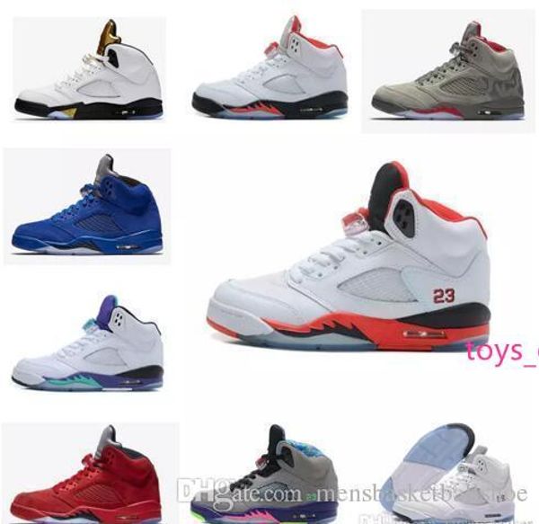 

sport new 5 basketball shoes white cement black metallic red blue suede oreo sneakers grape color bel oreo for men