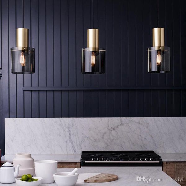 Nordic Led Chandelier Danish Restaurant Lights Postmodern Simple Single Head Bar Bedside Coffee Shop Lamp Glass Ceiling Lights Hanging Lamp Shades