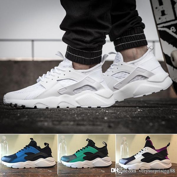 

huarache 1.0 4.0 run ultra running shoes for men women triple black white red breathable mens trainer fashion sports sneakers runner sz36-45