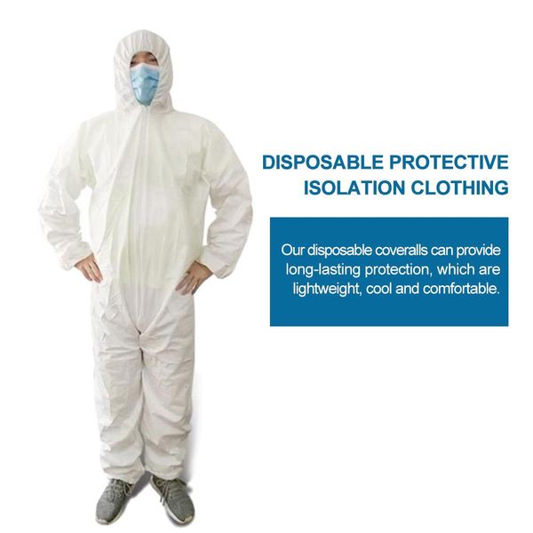 

disposable protective gown indoor outdoor coverall cycling protection garment with hood for men women anti-fog, Black;white