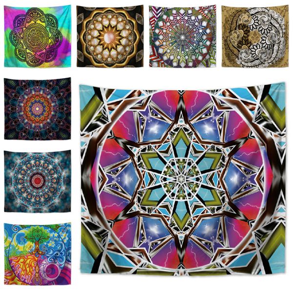 8 Styles Of Colorful Mandala Series Printing Household Tapestry