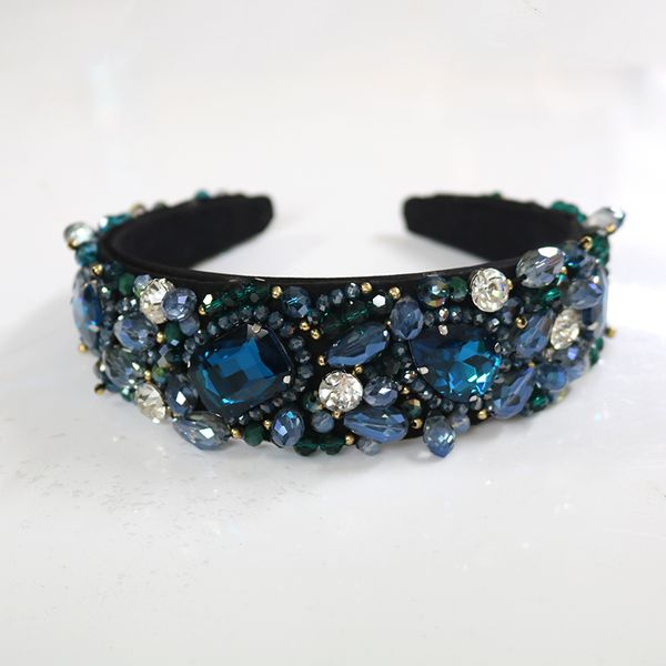 

luxury charm crystal water drop baroque headband queen crown tiara headwear women wedding hair jewelry fashion christmas gift, Golden;white