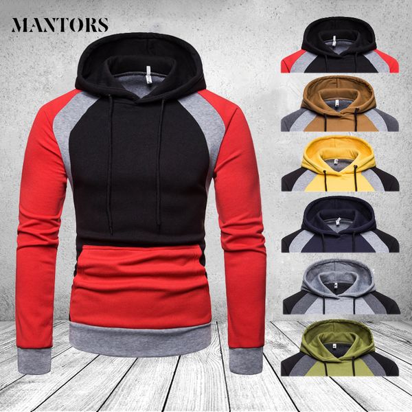 

hip hop patchwork hoodies men 2019 fashion autumn winter warm fleece sweatshirt mens streetwear one pieces hoodies outwear 3xl, Black