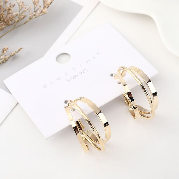 

tongkwok bohemia exaggeration dangle earrings for women silk thread tassel metal long chandelier earrings #140572, Silver
